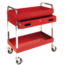 Two Shelf Utility Cart with Drawer